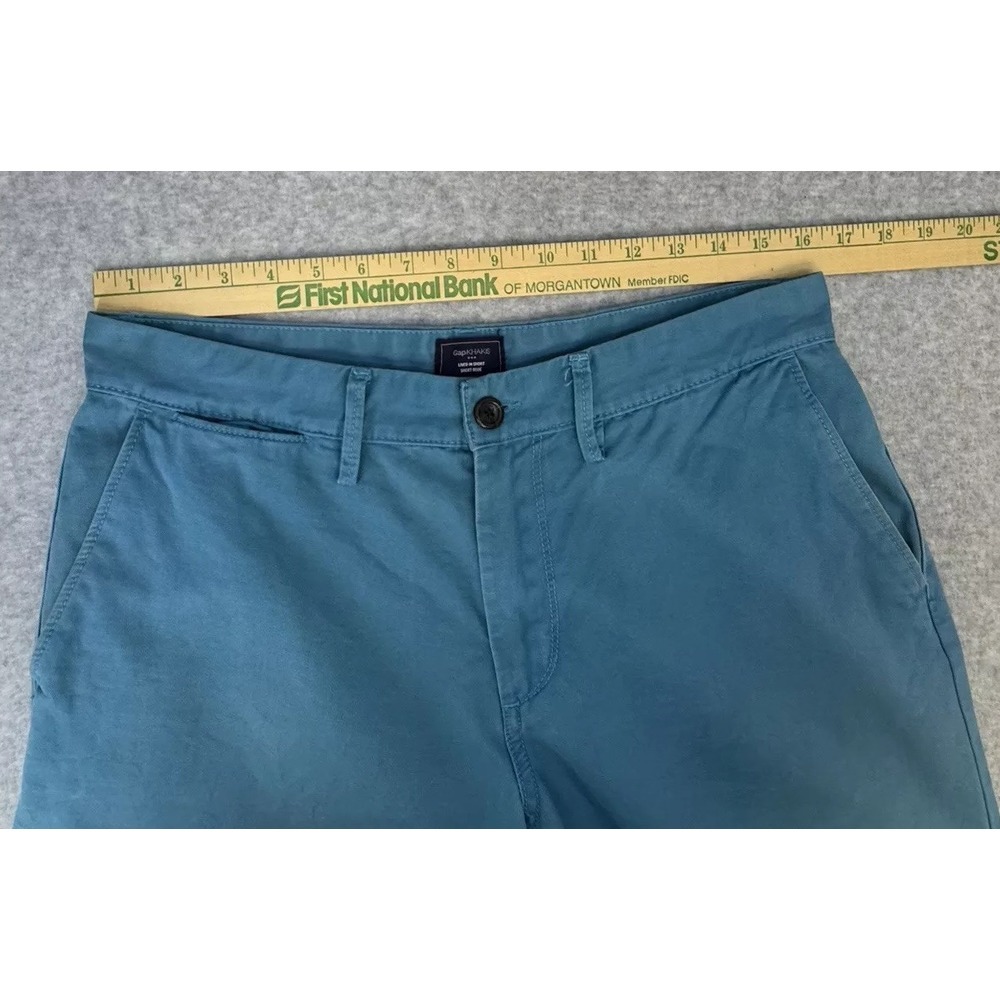 GAP Khaki Shorts Mens 32 Teal - Picture 8 of 8
